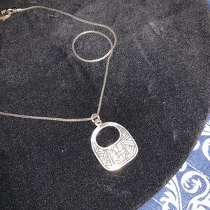 Silpada sterling silver etched necklace